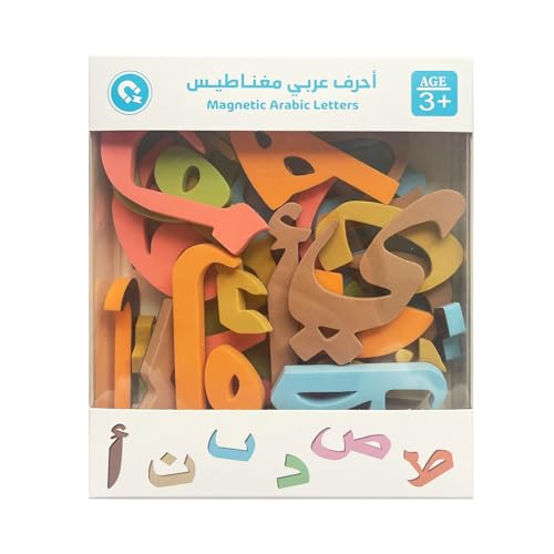 Arabic Magnetic Alphabet Puzzle for Kids 28 PCS, Arabic Learning Toys Fridge Magnets Letters Puzzle in EVA Foam, Learn Arabic Alphabet for Toddlers