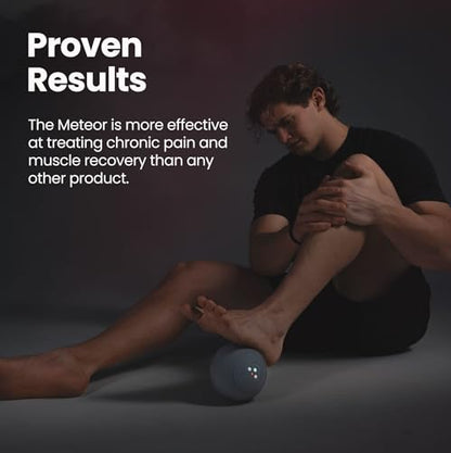 Heating Vibrating Massage Ball Roller for Deep Tissue Muscle Recovery Therapy and Pain Relief w/Heat + 4 Speed Vibration - color: Red