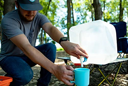 UST 5 Gal Water Carrier Cube with Collapsible, Transparent, Compact Design and BPA Free Construction for Drinking, Bathing, Camping, Hiking and Outdoor Survival - size: 5 Gallon