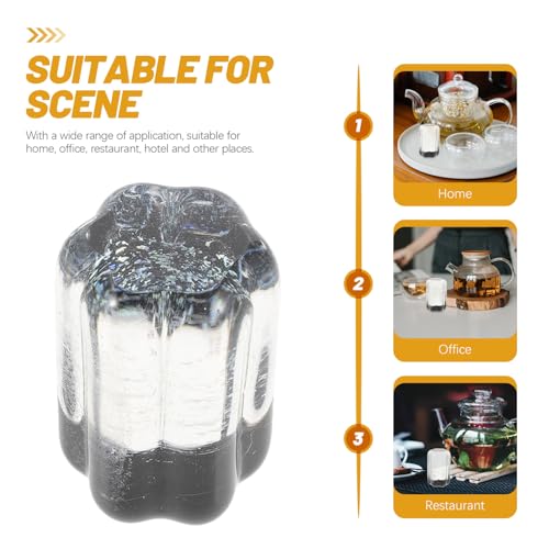 Cute Glass Teapot Lid Holder Decorative Flower Shaped Stand for Teapot Covers Compact and Practical Design for Home Office and Tearoom Use