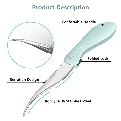 Luvan Shrimp Deveining Tool,Shrimp Deveiner with Sharp Stainless Steel Blade and Non-slip Handle,Shrimp Peeling Tool,Essential Tool for Home Kitchen (1 piece)