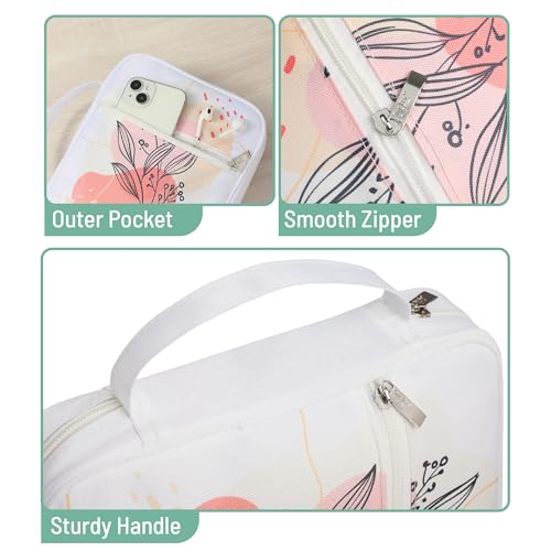 Mr. Pen- Bible Cover Case | Carrying Book Case with Durable Handle and Zippered Pocket, Bible Protective Church Bag for Men & Women, Christian Gifts - color: Blush Bloom