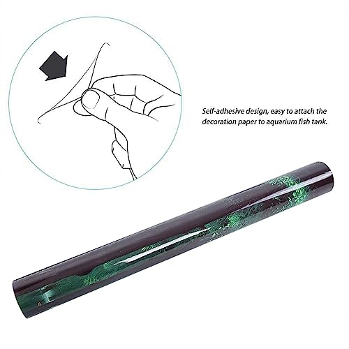 TITA-DONG Fish Tank Background, Forest Tank Aquarium Poster, Aquarium Background Picture, PVC Adhesive Underwater Forest Tank Background Poster Backdrop Decoration Paper(61 * 30cm) - size: 61*30cm