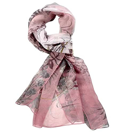 Xyueanlo Scarfs for Women Lightweight Scarves Fashion Print Floral Pattern Scarf Shawls - color: F-pink