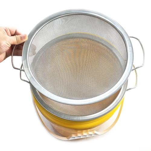 Fine Mesh Stainless Steel Bucket Filter Screen for 5 Gallon Buckets, Suitable for Filtering Paint, Rice, Honey, and Aquarium Cleaning