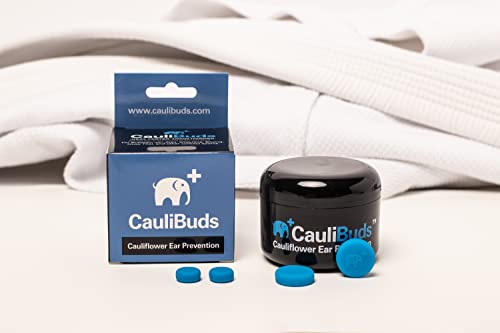 CauliBuds™ Cauliflower Ear Magnets - Premium Silicone Magnet Compression Kit for Cauliflower Ear Prevention & Treatment in BJJ, Wrestling, MMA, & Rugby - Minimize Ear Draining (Black) - color: Black