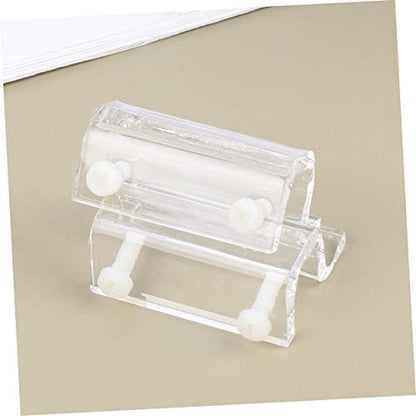 ORFOFE 4pcs Acrylic Fish Tank Cover Support Bracket Kit Durable Aquarium Rack for Open Tanks (White)