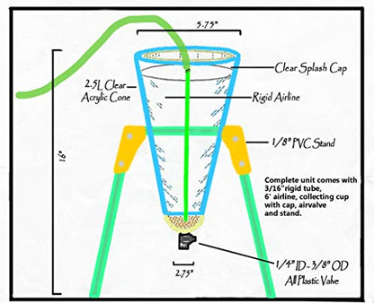 Two Liter Brine Shrimp Hatchery Cone & Stand
