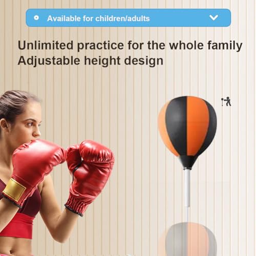 Height Adjustable Punching Bag with Stand, Speed Bag & Reflex Boxing Ball Set, Ideal for Training, Relief and Home Fitness