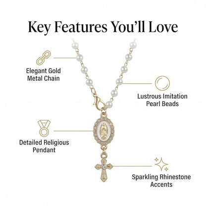 Steering Wheel Charm Cross Car Rosary for Rearview Mirror, Catholic Gift - style: B