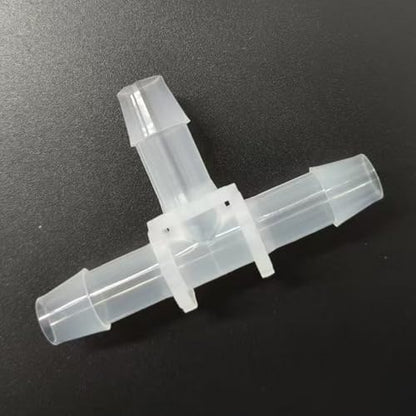 3 Way Tee Connector Equal Barbed T-Fitting 3 Way Hose Barb Adapter for Laboratory Biochemical Analytical Instruments Food Machinery Aquarium Equipment 100pc/pk (9.6mm 3/8'' Cir) - size: 9.6mm 3/8'' Cir