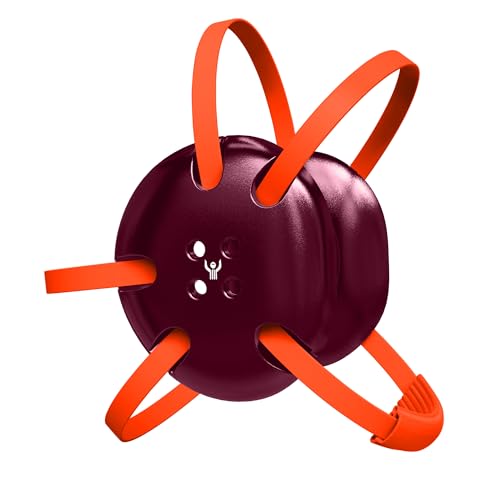 Great Call Athletics | Classic Wrestling Headgear Orange Straps Earguard Adult Grappling Head Gear Ear Guards MMA Jiu Jitsu - color: Maroon w/ Orange Straps