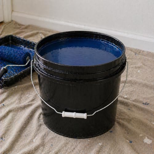 2-Gallon Bucket with Airtight Lid – Made in USA, Food Grade BPA Free Plastic, Heavy Duty Multi-Use, Metal Handle with Grip, Stackable Storage – - Black, 1 Pack - color: 2 Gallon - Black, size: 1