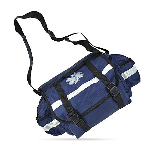 Dealmed First Responder Trauma Bag - Empty EMS Equipment Kit - Blue Professional Emergency Organizer - color: Blue