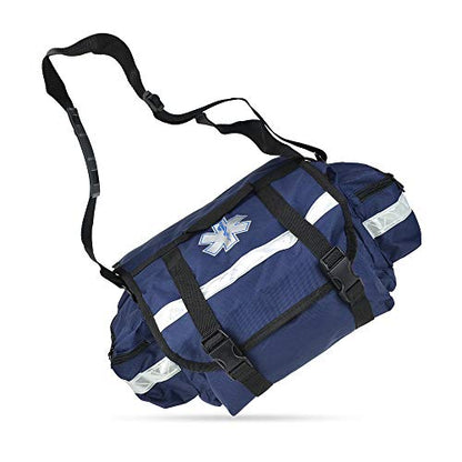 Dealmed First Responder Trauma Bag - Empty EMS Equipment Kit - Blue Professional Emergency Organizer - color: Blue