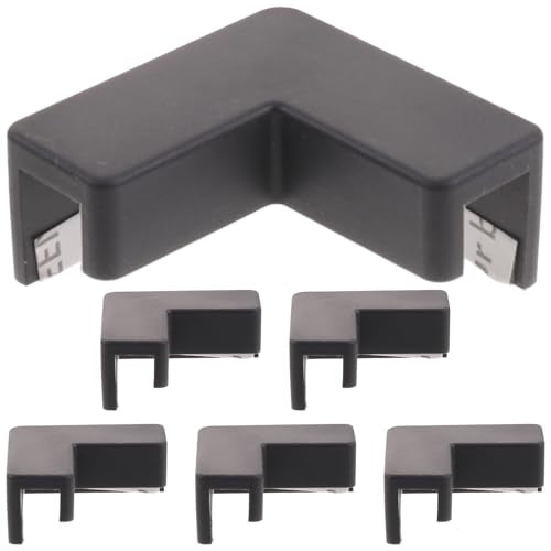 6pcs Silicone Fish Tank Corner Protectors Soft Safety Bumpers for Aquarium and Pet Carrier Edges Medium Black, Anti-Collision Corner Covers and Pets