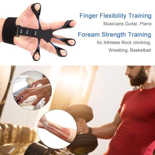 Grip Strength Trainer - Double-Sided Finger Exerciser and Hand Strengthener for Hand Therapy, Rock Climbing - Relieve Pain for Arthritis, Carpal Tunnel