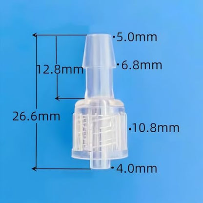 Moveable Male Luer Lock Connector × Hose Barbed Adapter for Laboratory Biochemical Analytical Instruments Food Machinery 50PC/PK (for 3/16'' Hose ID, PC) - size: for 3/16'' Hose ID, PC