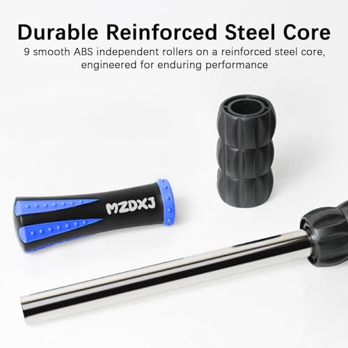 Muscle Roller Massage Roller Stick- Deep Tissue Fascia Blaster for Myofascial Pain Relief, Lymphatic Drainage & Body Sculpting, Handheld Physical Therapy & Recovery Tool (Blue & Black - color: Blue Black
