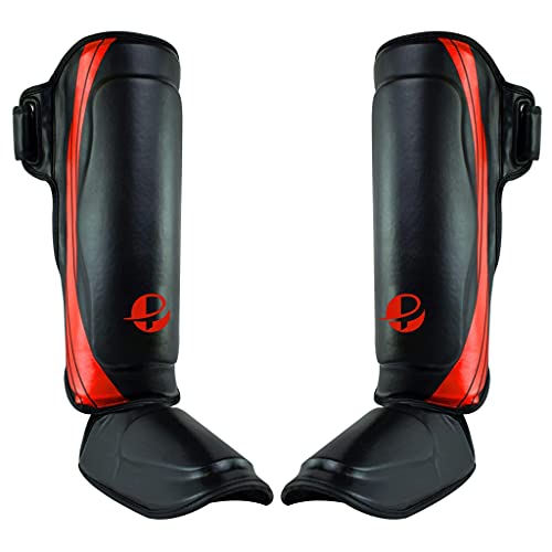 Ultimate - Performance Series - Shin Instep - Boxing MMA Muay Thai Taekwondo Training - color: Red, size: Small-Medium