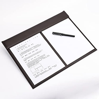 18''x14'' Large Rectangle A3 Desk Writing & Drawing Desk Pad &Board Table Protector Mat with Paper Clip on Top Brown - color: Brown-a189