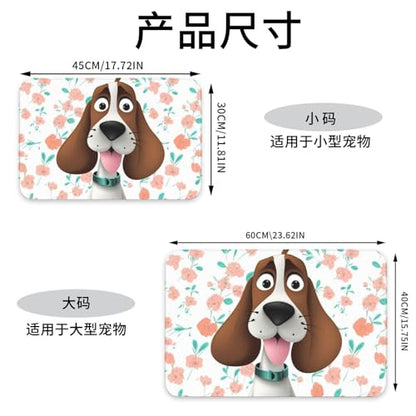 Funny Dog Pet Feeding Mat 40x60cm Absorbent Leather Dog Cat Food Mats Non-Slip Dog Bowl Mats for Food and Water, Quick Dry Pets Placemats for Cats and Dogs Water Bowl - size: 40x60cm