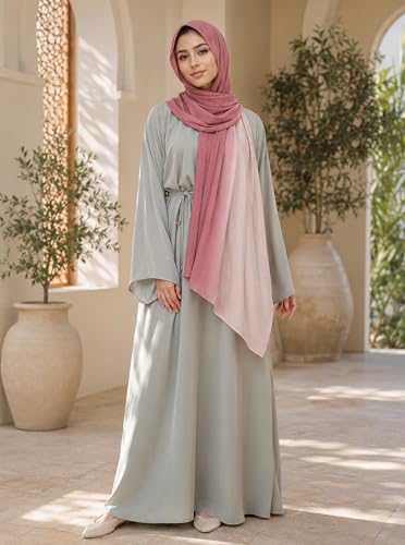 Modal Feel Hijab Scarf for Women, Lightweight Ombre Dual Color - color: 8#opink