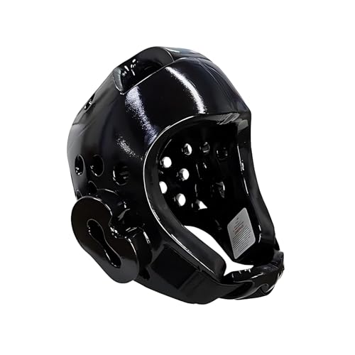 Youth & Adults Taekwondo Karate Headgear MMA Martial Arts Helmet, Soft Head Gear for Martial Art Grappling Muay Thai Kickboxing Taekwondo - color: BLACK, size: X-Large