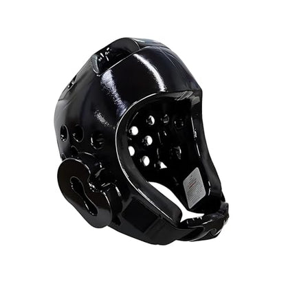 Youth & Adults Taekwondo Karate Headgear MMA Martial Arts Helmet, Soft Head Gear for Martial Art Grappling Muay Thai Kickboxing Taekwondo - color: BLACK, size: Medium
