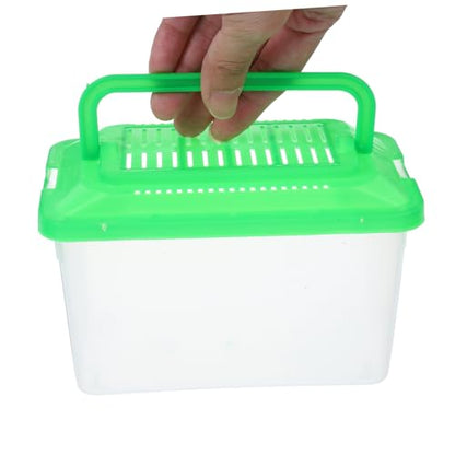 Totority Portable Turtle and Fish Carrier Box Reptile Habitat Lightweight Handheld Tank for to Clean Optimal Airflow for and Turtles Medium