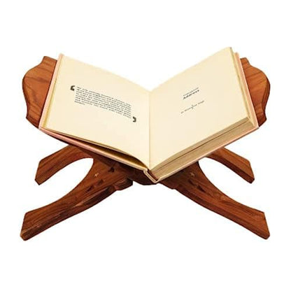 Wooden Holy Quran Sharif Book Reading Holder Rihal Stand Foldable | Handmade Holy Quraan Books Folding Rehal Stand Best Kuran Shelf Items Wedding Gifts for Bride Size : 12 Inch
