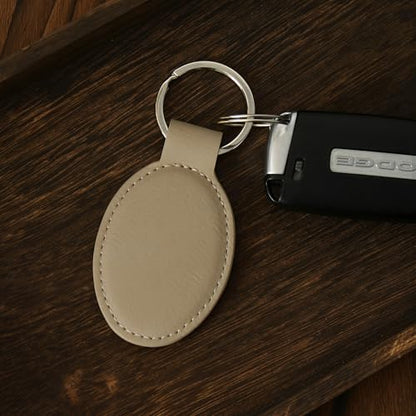 LaserGram Oval Keychain, Allah 2, Personalized Engraving Included (Beige) - color: Beige