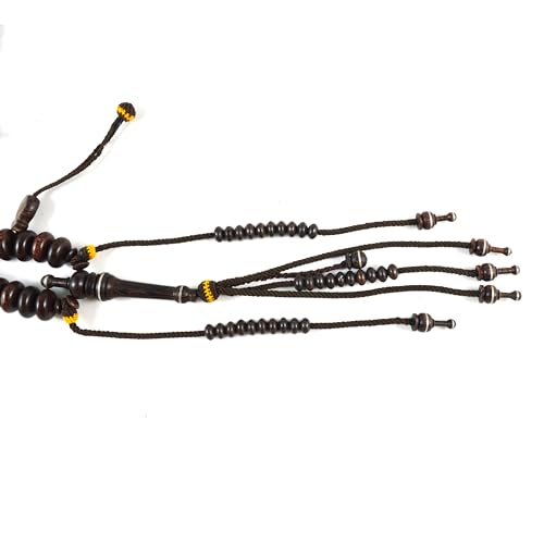Limited Edition Large Polished Tamarind Wood Handmade Sufi Tijani Prayer Beads