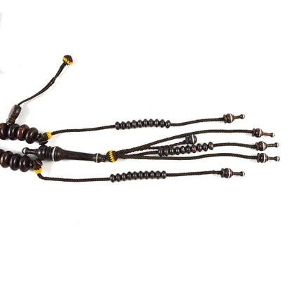 Limited Edition Large Polished Tamarind Wood Handmade Sufi Tijani Prayer Beads