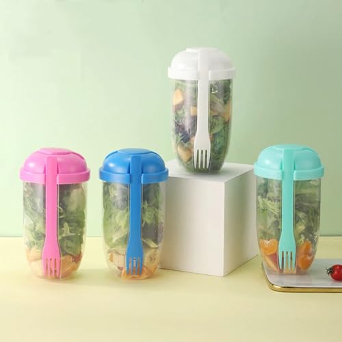 Portable Salad Cup - color: Blue