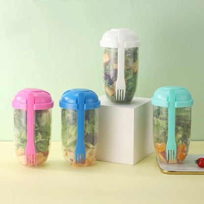 Portable Salad Cup - color: White