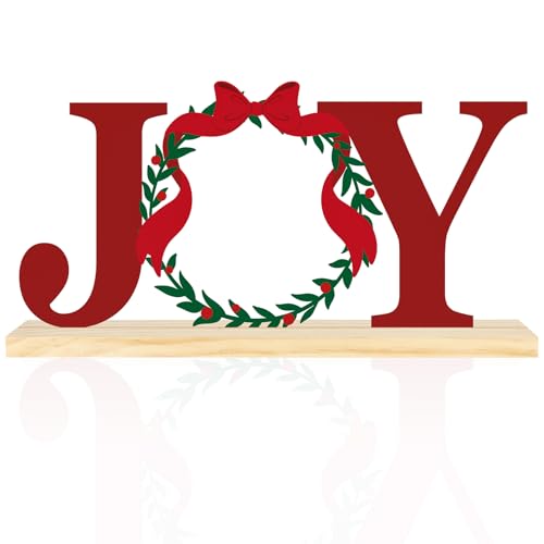 Metal Merry Christmas Joy Sign Decorations for Home Party Shelf Mantel - style: XMAS B