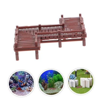 Abaodam Miniature Bridge Model for Garden Aquarium Decorations DIY Mini House Bridge Asian Landscape Accessory