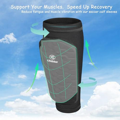 Soccer Shin Guards Shin Pads, Calf Compression Sleeve with Honeycomb Pads, Lightweight Shin Defender Shin Guards Kids for Adult Men Women, Boys, Girls, Youth - color: Green, size: X-Small