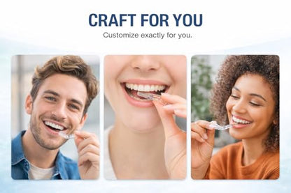 Personalized Dental Guards, Custom Fit for Upper and Lower Teeth, Choose 2 Upper, 2 Lower or Mixed Set, Includes At-Home Kit