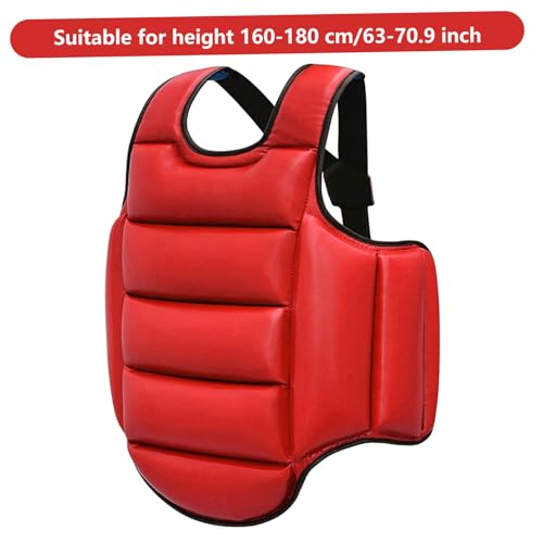 Boxing Body Protector, Reversible Chest Protector, Adjustable Taekwondo Sparring Gear, Sponge Boxing Training Equipment 160-180cm Equipment for Training Gear - color: Red & Blue