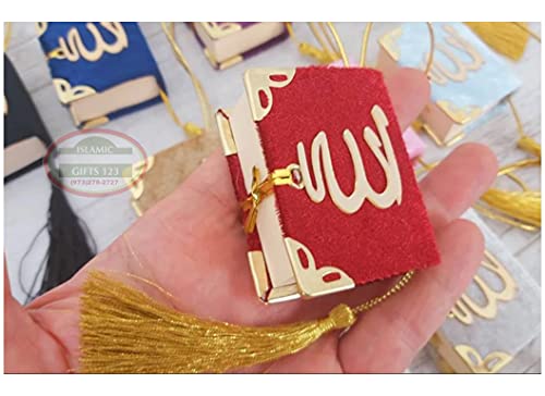 Mini Quran[10 Pack ] Islamic Wedding Favors Quran car hanger Islamic Favors Islamic Wall Art Islamic Decor Ayatul Kursi Ramadan Decor Ramadan Favor-Eid Favors Islamic Gifts 123 (BURGUNDY) - color: Burgundy
