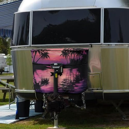 Boat Palm RV/Trailer/Camper Waterproof Cover Travel Trailer Propane Tank Cover Replacement Covers Fit for Dual 20lb Tanks Easy to Stall - color: Boat Palm Pattern, size: S(20LB)