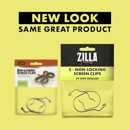 Zilla Reptile Terrarium Fresh Air Screen Non-Locking Clips, 2 Pack, Small - size: Small