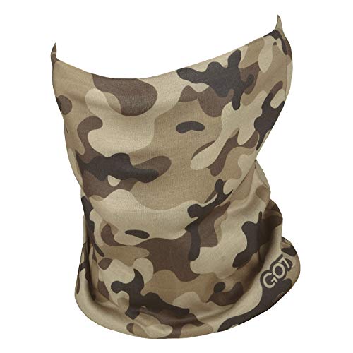 Fishing Face Mask Neck Gaiter - UV Sun Protection Cover for Men Women | Moisture-Wicking, Quick-Drying, Lightweight, Camo Design, Multi-Style Headwear, SPF Sun Shield - color: Jigsaw Mud Camo