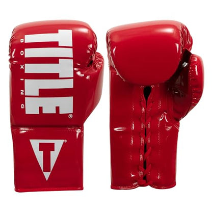 TITLE Boxing Inferno Intensity Lace Training Gloves - MMA, Kickboxing, Punching Bag, Sparring - 14, 16, 18oz - color: Red/White, size: 14 oz