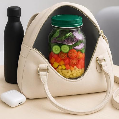 Original Salad Box,Salad Box Jar Side Opening,Portable Salad Container Snack Box with Lid, Suitable for Home, Outdoor, Travel and Party (1 piece)
