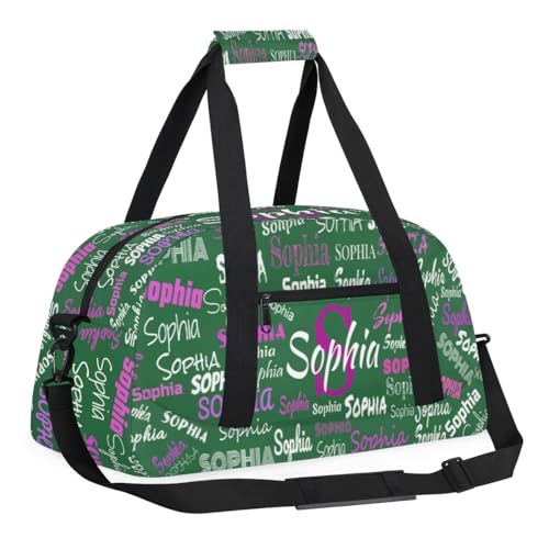 Custom Gymnastics Bag, Carry Practice Travel Bag, Dark Grass Green | Personalized Sports Gym Bag for Teens Boys Girls Waterproof Weekender Bag - color: Color 11