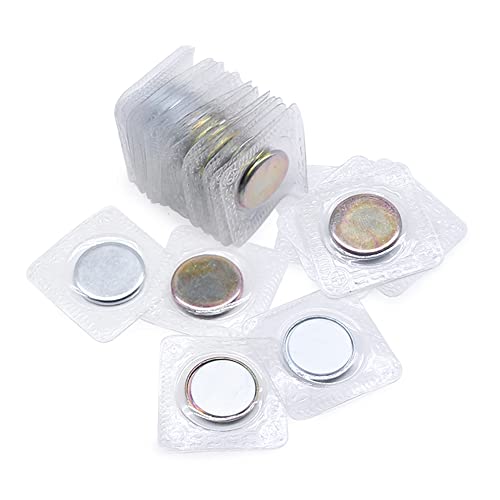 SEMINI Hidden Sew Magnetic Snap Invisible Hidden Sew in PVC Hidden Purse Closure for Fastener Handbag Cloth Clasp DIY Craft Sewing Tools (20mm) - size: 20mm,circular