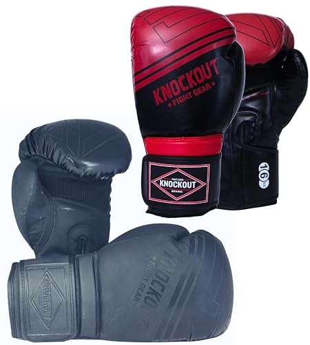 Boxing Gloves & Muay Thai Shin Guards for Men and Women, MMA Kickboxing Shin Pads Set, Adjustable Shin Guards with Instep Protection, Sparring & Martial Arts Training Gear - color: Red/Black, size: 12 oz